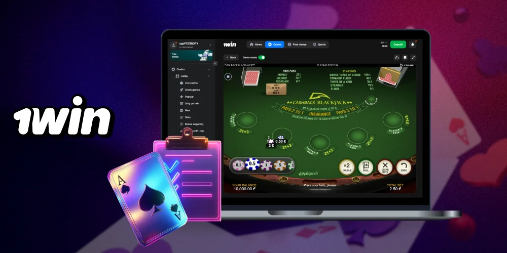 More info about 1win blackjack